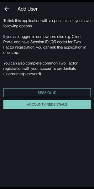 The IBKR Mobile add user android phone